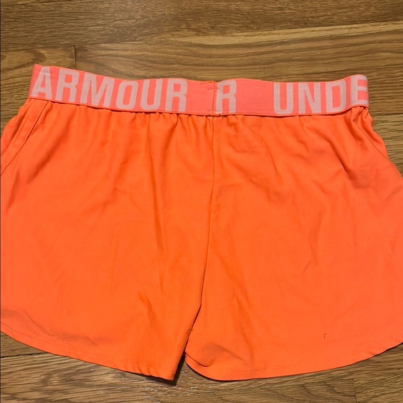 Under Armour Women's Orange Shorts - Picture 3 of 3